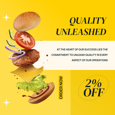 Platilla de diseño Discount Ad with Ingredients for Burger Instagram AD