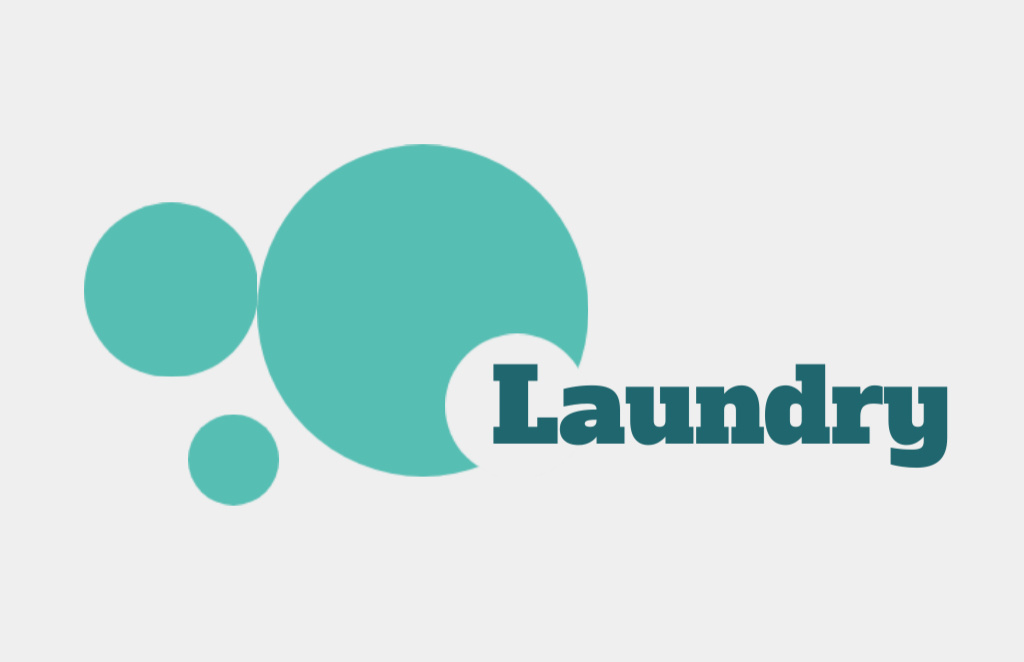 Laundry Service Offer on White Business Card 85x55mm – шаблон для дизайну