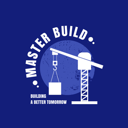 Promoção de serviço de empreiteiro de construção competente Animated Logo Modelo de Design