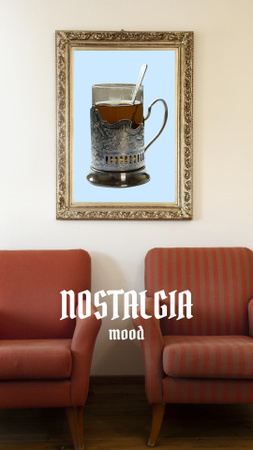 Nostalgic Mood with vintage furnishing Instagram Story Šablona návrhu