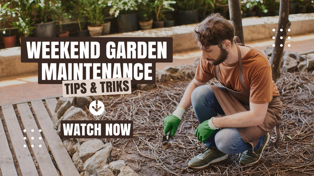 Modèle de visuel Expert Advice on Garden Maintenance - Youtube Thumbnail