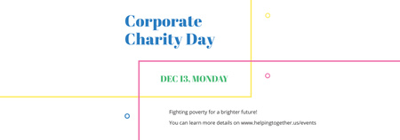 Plantilla de diseño de Corporate Charity Day on simple lines Tumblr 