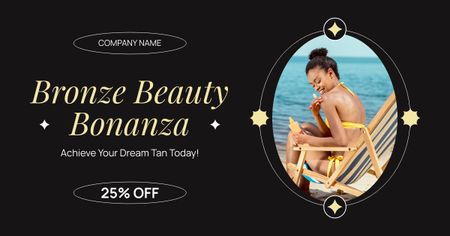 Discount on Women's Tanning Products Facebook AD Design Template