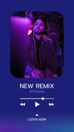 New Remix Release Instagram Video Story Design Template