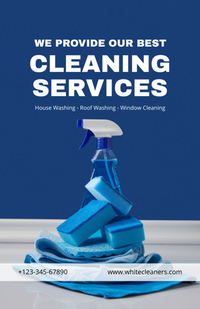 Designvorlage Cleaning Services Offer für Flyer 5.5x8.5in