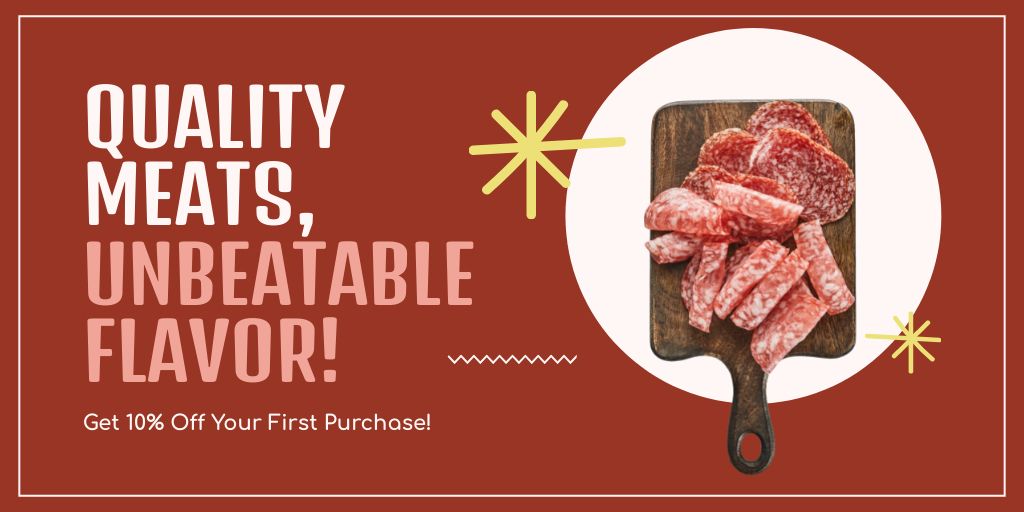 Unbelievable Deals in Butcher Shop Twitterデザインテンプレート