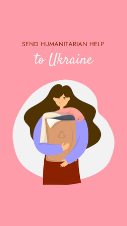 Plantilla de diseño de Send Humanitarian Help to Ukraine Instagram Story 