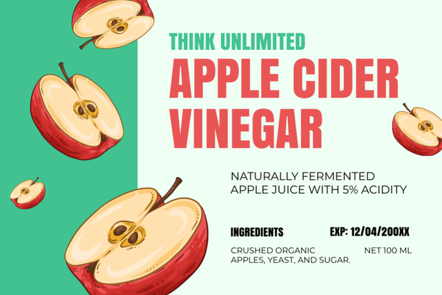 Apple Cider Vinegar Label tervezősablon
