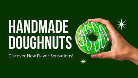 Designvorlage Neue sensationelle Donut-Geschmacksrichtungen für Youtube Thumbnail