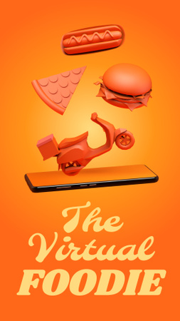 Food App Ad Instagram Video Story Modelo de Design