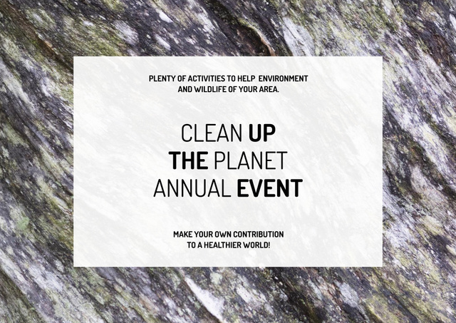 Annual Eco Event Announcement About Cleaning Environment Poster B2 Horizontal Design Template