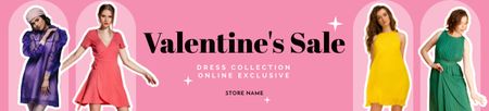 Women's Valentine's Day Sale Ebay Store Billboard Design Template