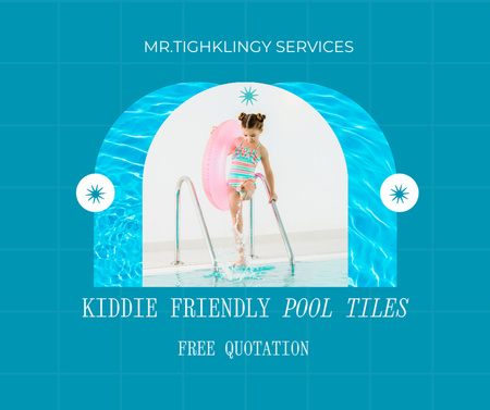 Plantilla de diseño de Azulejos de piscina aptos para niños Facebook 