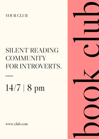 Szablon projektu Book Club Invitation Invitation