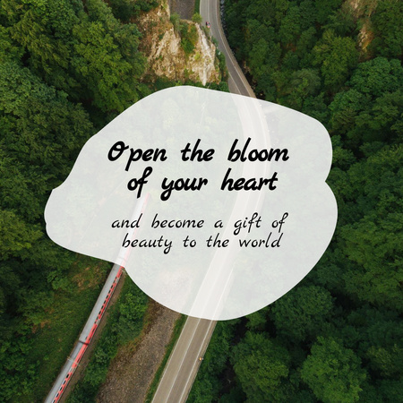 Szablon projektu Inspirational Phrase with Forest Landscape Instagram