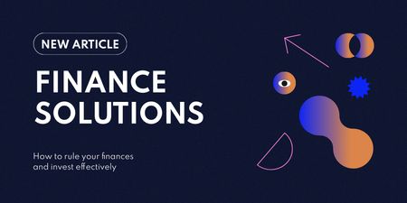 Modèle de visuel concept finance solutions - Twitter
