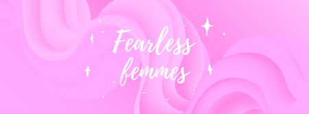 Plantilla de diseño de Girl Power Inspiration on pink Facebook cover 