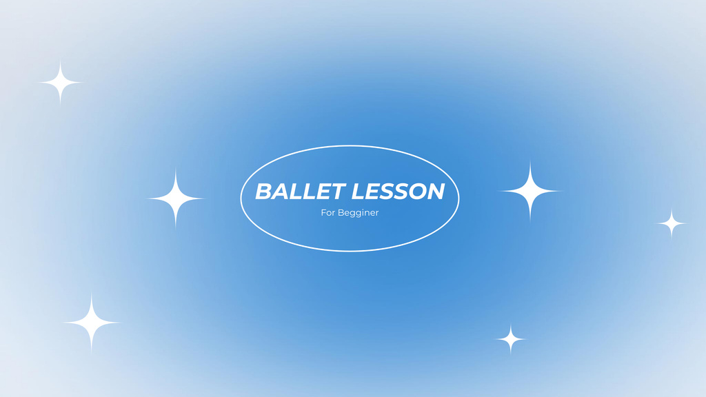 Platilla de diseño Announcement of Ballet Lesson in Blue Youtube