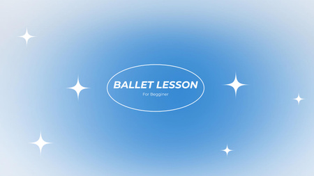 Анонс урока балета в синем цвете Youtube – шаблон для дизайна