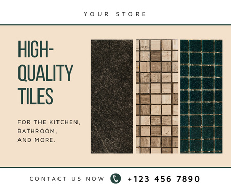 Ad of High-Quality Tiles Facebook Design Template