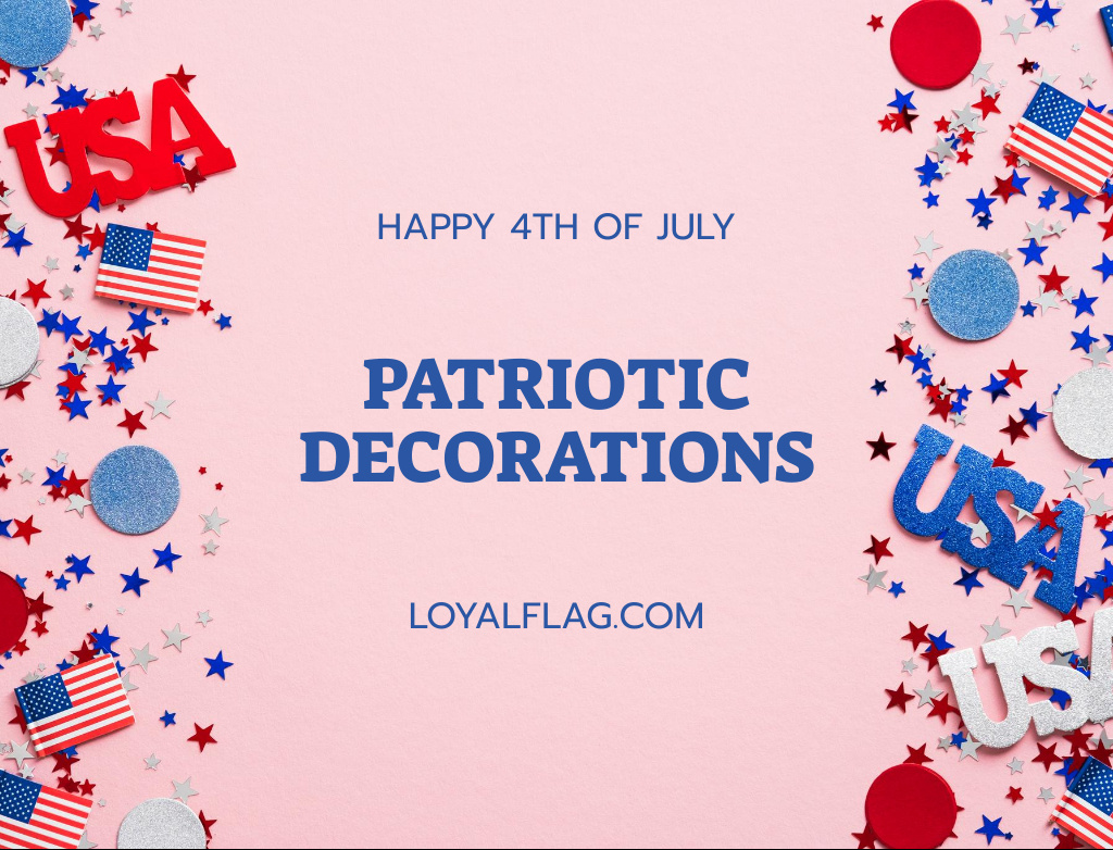 Template di design Patriotic Independence Day Decor Offer Postcard 4.2x5.5in