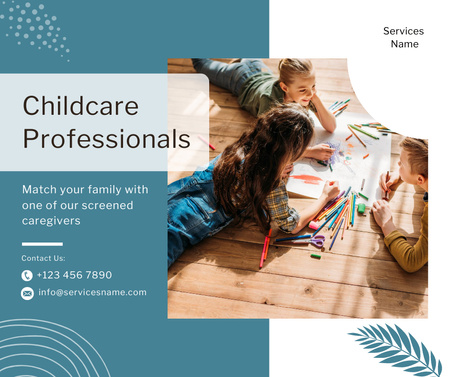 Childcare Professional Service Facebook Modelo de Design
