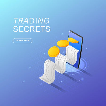 Template di design Phone with Bill for Trading Secrets Instagram
