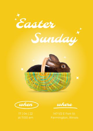 Easter Holiday Celebration Announcement Invitation Tasarım Şablonu