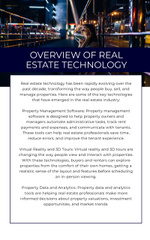 Real Estate Technologies Overview
