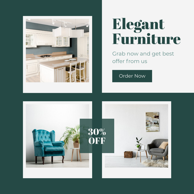 Designvorlage Modern Furniture Ad für Instagram