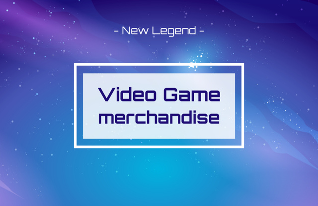 New Video Game Merchandise Business Card 85x55mm Šablona návrhu