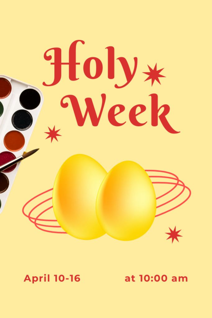 Spectacular Easter Holiday Sale Offer For Week In Yellow Flyer 4x6in Design Template