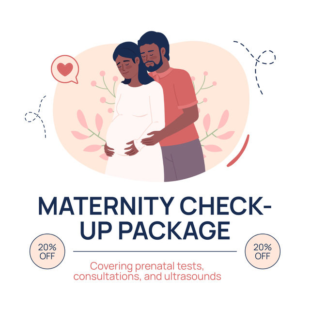 Consultation and Maternity Check-up with Discount Animated Post Design Template