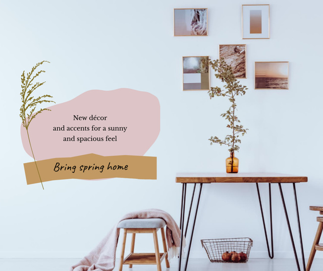 Plantilla de diseño de Spring themed Home Decor ad Facebook 