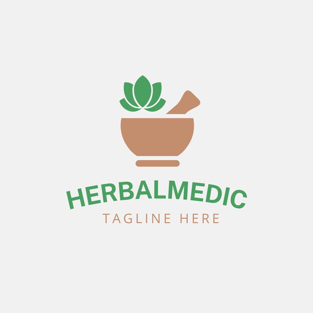 Herbal medicine logo design Logo Design Template