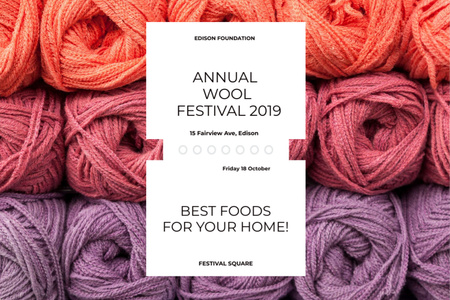 Annual wool festival Gift Certificate Modelo de Design
