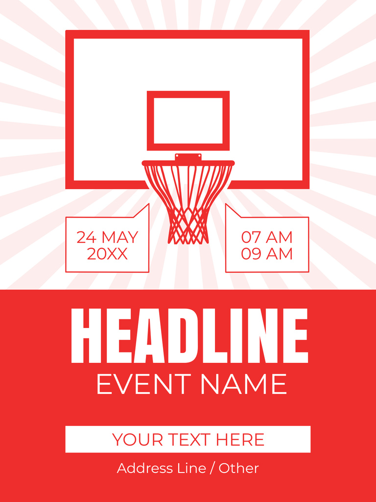 Template di design Great Team Basketball Competition Poster US