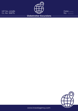 Empty Blank with Sphere Letterhead Design Template