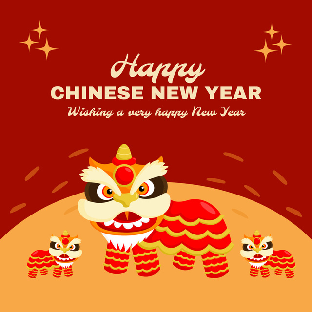 Traditional Chinese New Year Celebration Instagram Design Template