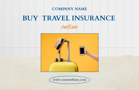 Special Offer to Purchase Tourism Insurance Flyer 5.5x8.5in Horizontal Design Template