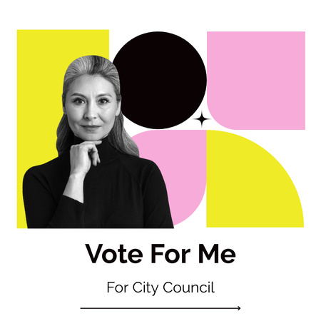Platilla de diseño Vote for City Council Member Instagram
