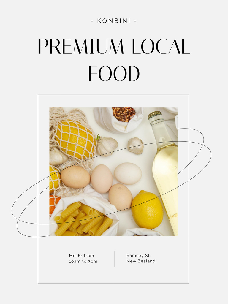 Template di design Grocery Store Ad Poster US