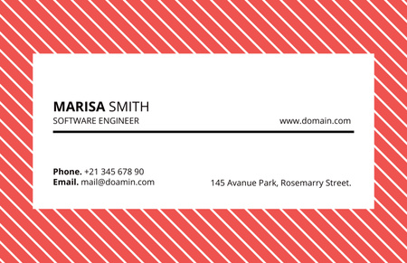 Professional Software Engineer Services Offer Business Card 85x55mm tervezősablon