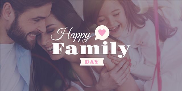 Family day Greeting Twitter Design Template