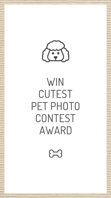 Pets photo contest with Dog icon Instagram Story Design Template