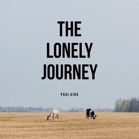 Beautiful Landscape with Cows on Field Album Cover Πρότυπο σχεδίασης