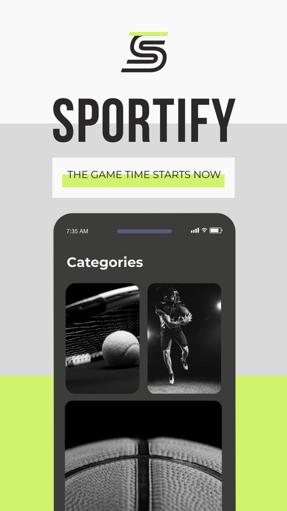 Sport events broadcasting App promotion Mobile Presentation – шаблон для дизайна