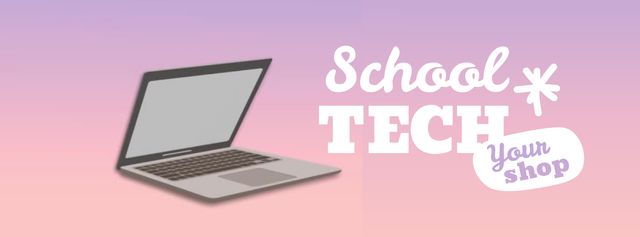 Designvorlage Back to School Special Offer of Laptops für Facebook Video cover