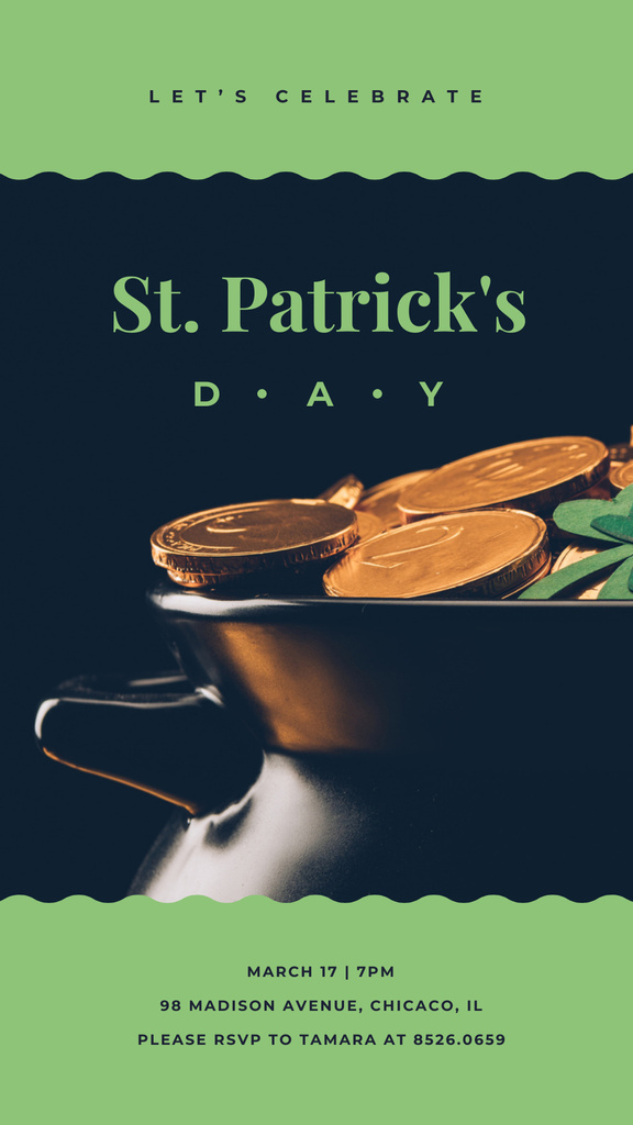 Saint Patrick's Day Attributes For Celebrating Holiday Instagram Storyデザインテンプレート