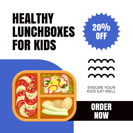 Healthy Lunchboxes for Kids Instagram Design Template